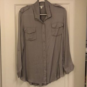 Tribal grey button down